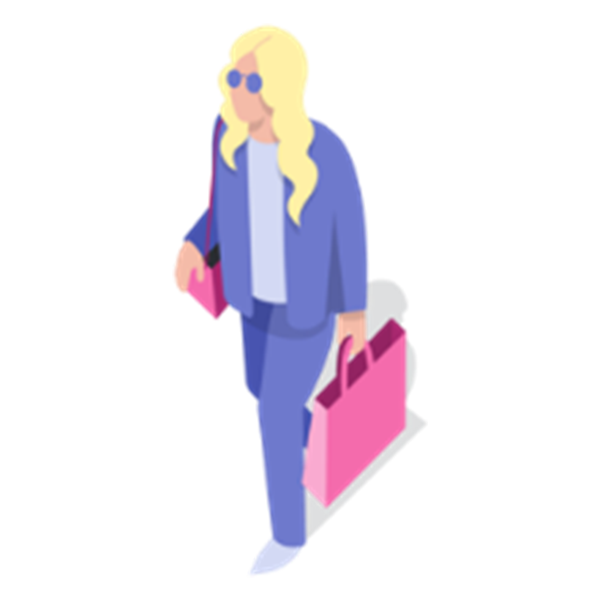 öltönyös nő ikon